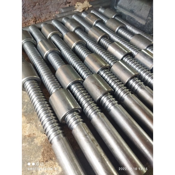 as 25mm drat kotak/drat singkat trapesium panjang total 40cm