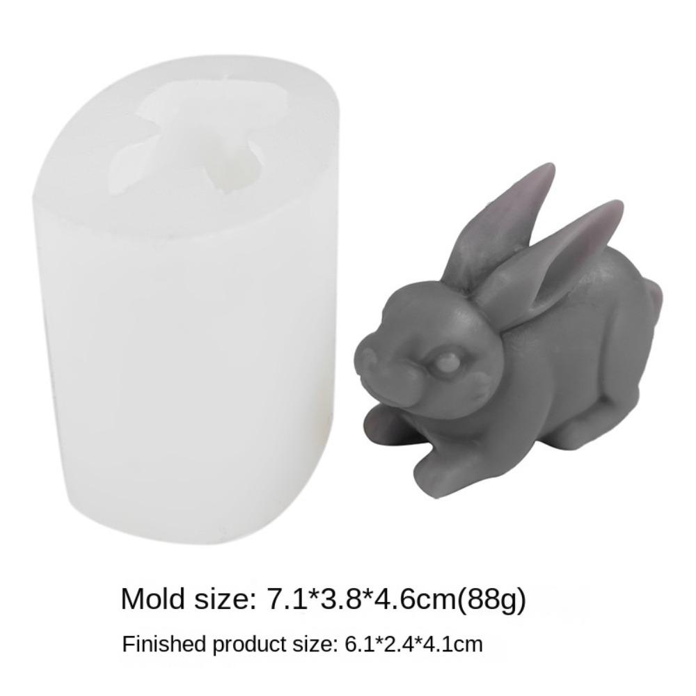 R-flower Easter Mold 3D Model DIY Animal Gypsum Rabbit Cetakan Silikon