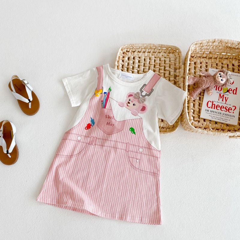 [Princess Kesli] Size 90-140 Baju anak perempuan motif kartun/Kaos anak perempuan 1-9 tahun Gaun anak Dres Kaos bayi anak perempuan