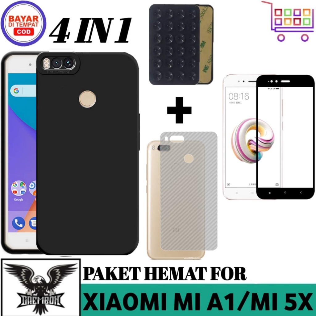 Promo Soft Case Xiaomi Mi A1 Mi 5x Free TG Anti Gores Layar Dan Garskin Dan Gurita Premium Anti Bekas Sidik Jari