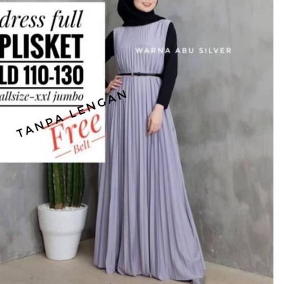 Ready Stok JUMBO~GAMIS PLISKET / PLISERA / MAXI DRESS PLISKET / LONG DRESS PLISKET / GAMIS PLISKET J