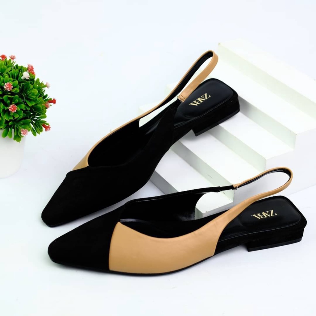 SEPATU WANITA IMPORT BRANDED ELEGANT SLING BACK PREMIUM ZS492