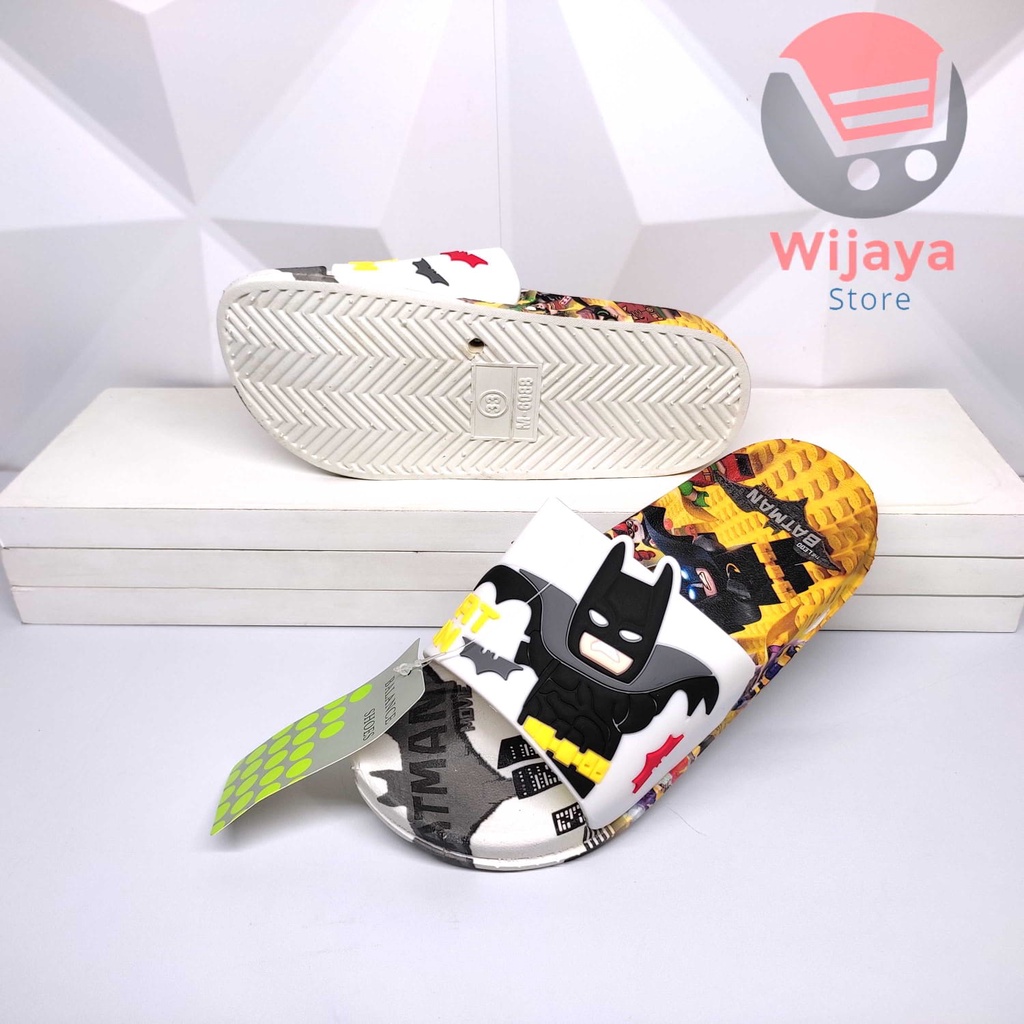 Sandal Balance Anak Laki-laki Motif Batman Sandal Karet Anak Cowok Karakter Marvel Superhero Avengers 2101 Import