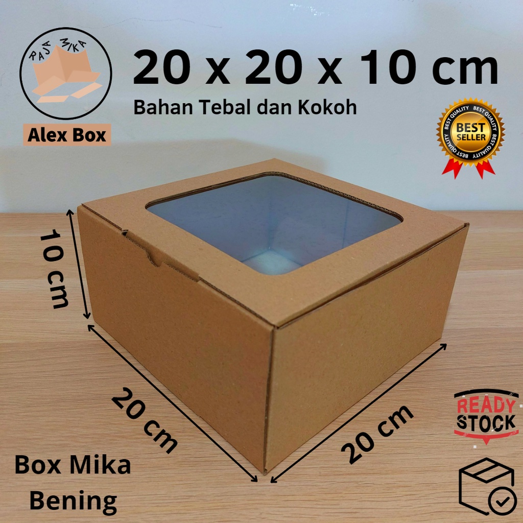 

Kardus Mika 20 x 20 x 10 cm... model diecut, untuk kue hampers dll