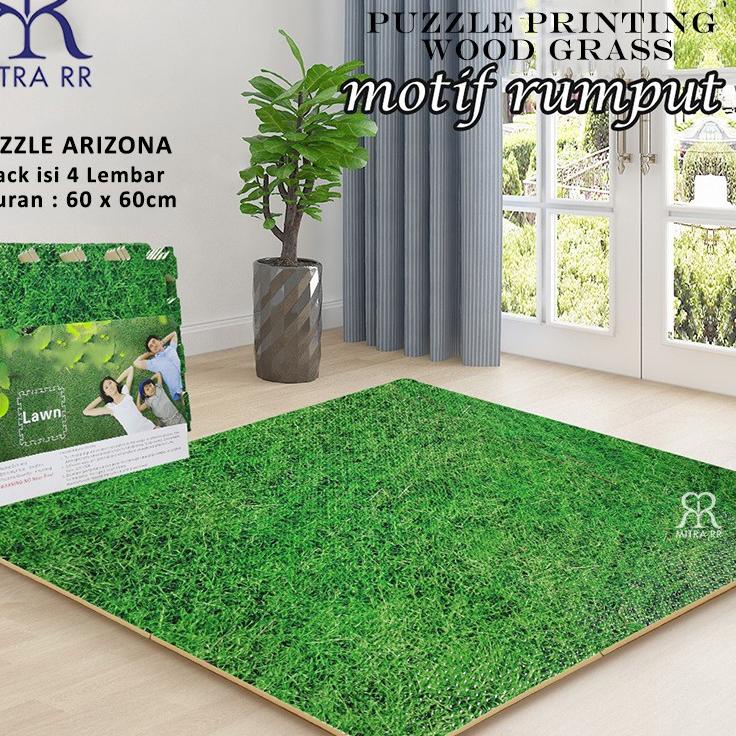 Tren Terbaru Arizona Puzzle Mat Printing Wood Alas Lantai EVA foam Motif Kayu Bambu 30 x 30cm / 60 x