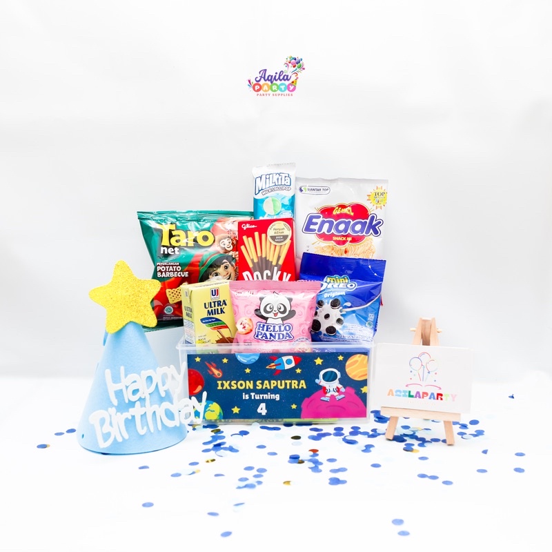 Exp Lama (COD) Paket Snack Ulang Tahun Box Anak / Goodie Bag / Box Ulang Tahun Anak Berkualitas