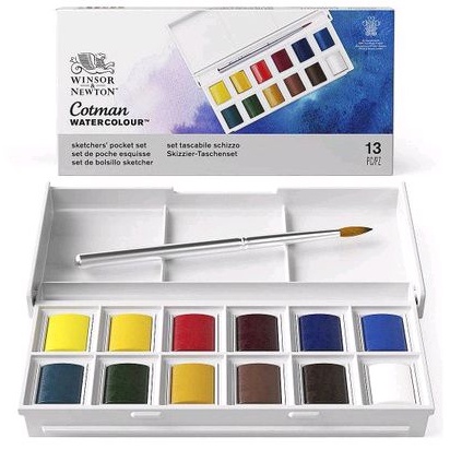 

Cat Air Cotman Watercolour Sketchers' Pocket Set 12 Half Pan Winsor & Newton