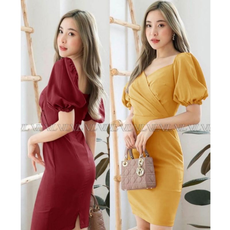 Classy Mini Dress Bodycone Korean Style