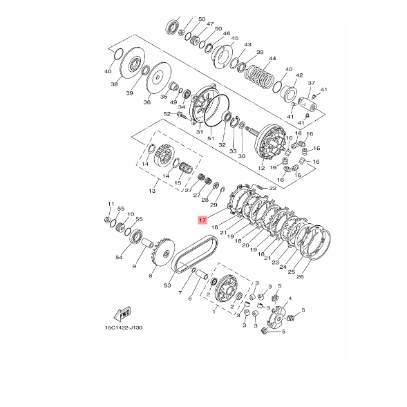 PLATE THRUST WEIGHT PLAT KOPLING LEXAM ORIGINAL YGP 15C-E6520-00