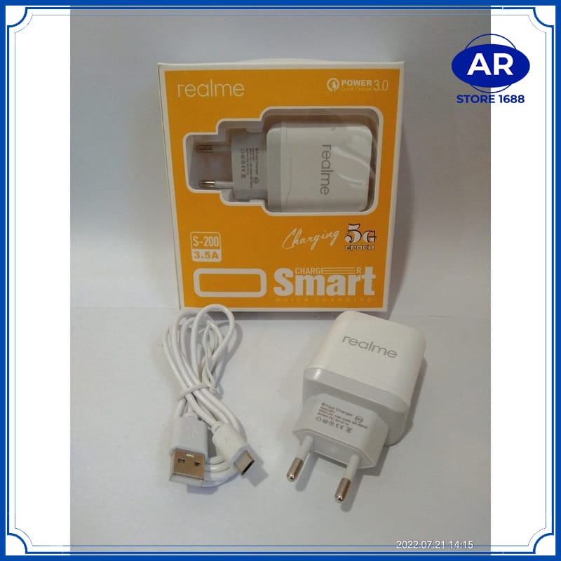 TC Travel Charger Brand S-200 For Android Casan Merek Branded S200 Kabel Usb Micro &amp; Type C