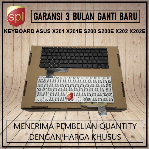 Keyboard Keyboard Asus Vivobook X201 X201E X202E S200 S200E-Hitam