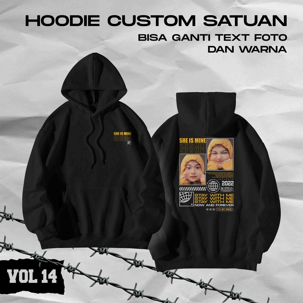 Jaket Sablon Custom Hoodie Foto Gambar Nama Sendiri / Jaket Custom Desain Sendiri Vol 14