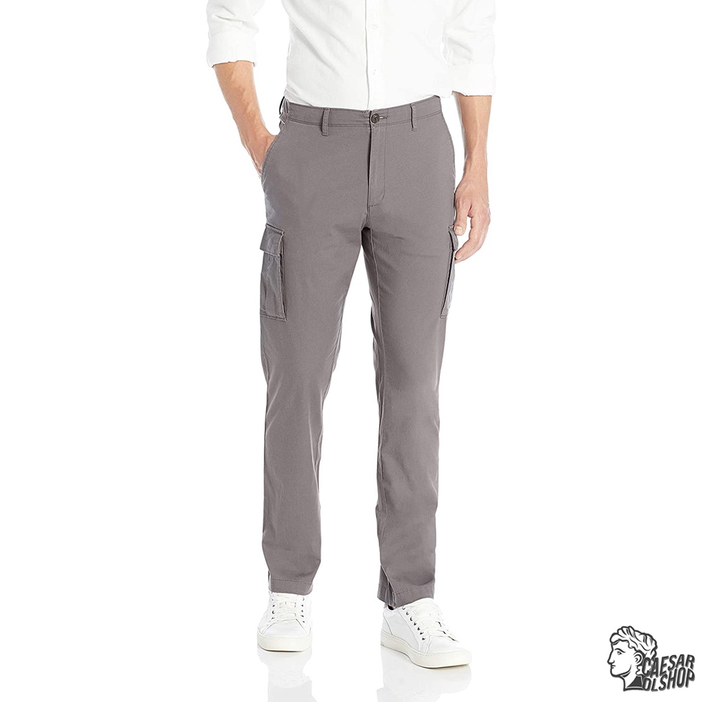 Caesar Olshop - Celana Panjang Pria Cargo - Cremona - Grey
