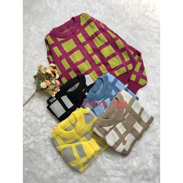 AUREL SWEATER MOTIF KOTAK