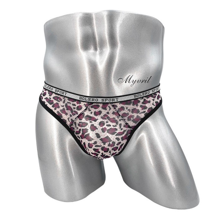 G STRING PRIA SEXY LOW WAIST MESH CELANA DALAM LEOPARD THONG Y055 KUALITAS TINGGI 