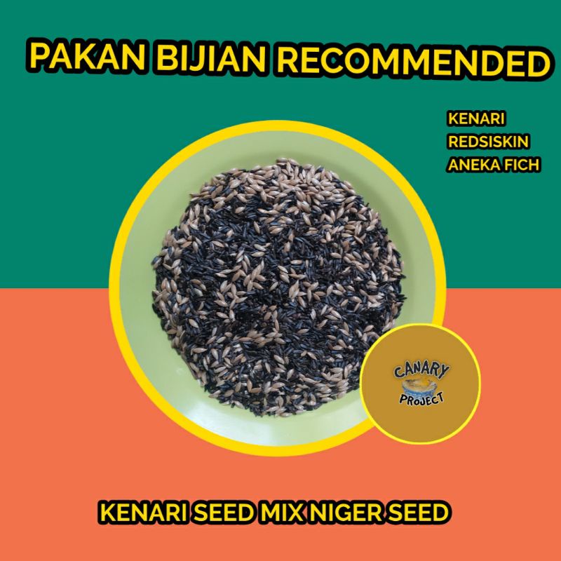 KENARI SEED CAMPUR NIGER SEED  / PAKAN KENARI MIX / PAKAN KENARI CAMPUR / PAKAN ANEKA FINCH RECOMEND