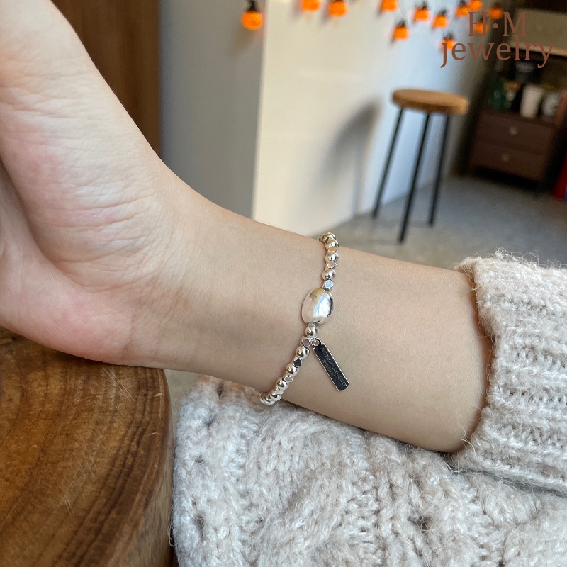 Gelang Huruf Baru Gelang Huruf Potongan Kecil Silver Doudou Tag Gaya Dingin Gelang2022