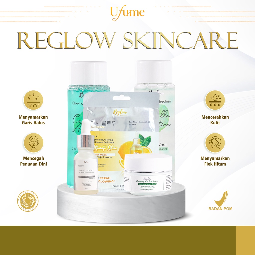 Reglow Skincare Original dr. Shindy Whitening Sheet Mask Halal MUI Bpom dan Halal (Dijamin Asli 100%