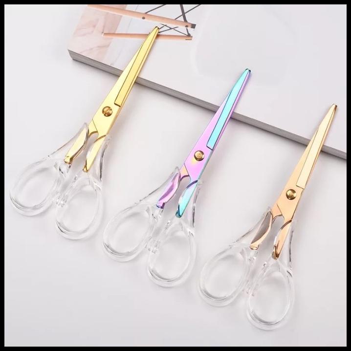 

Transparent Rose Gold Rainbow Acrylic Scissors