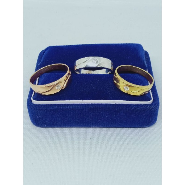 Cincin ring mp 1 +list / wedding ring / cincin perak asli silver 925 lapis emas/ cincin fashion pria &amp;wanita terbaru