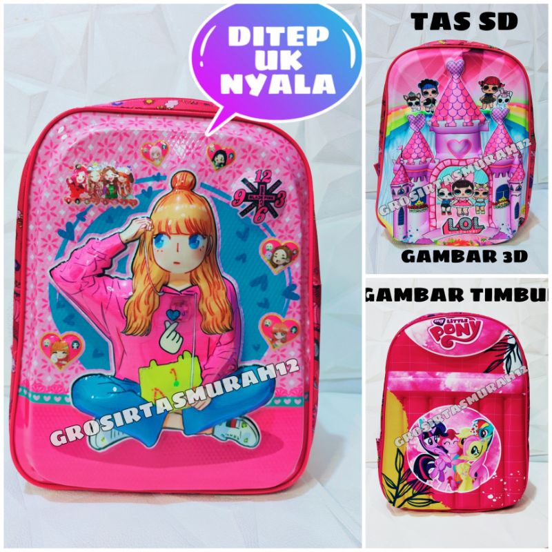 COD Ransel anak kuda poni/ransel anak kuda pony bonus set alat tulis kuda pony/ransel sekolah anak karakter