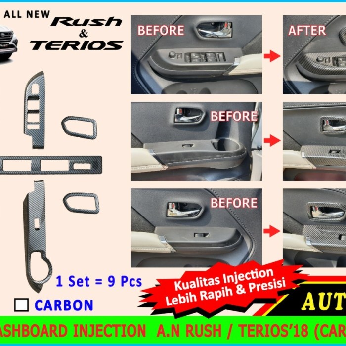 Panel dashboard all new rush / terios ( carbon )