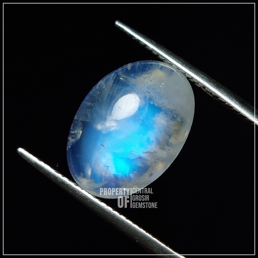 Biduri Bulan Air Laut Natural Moonstone tal Asli Batu Alami