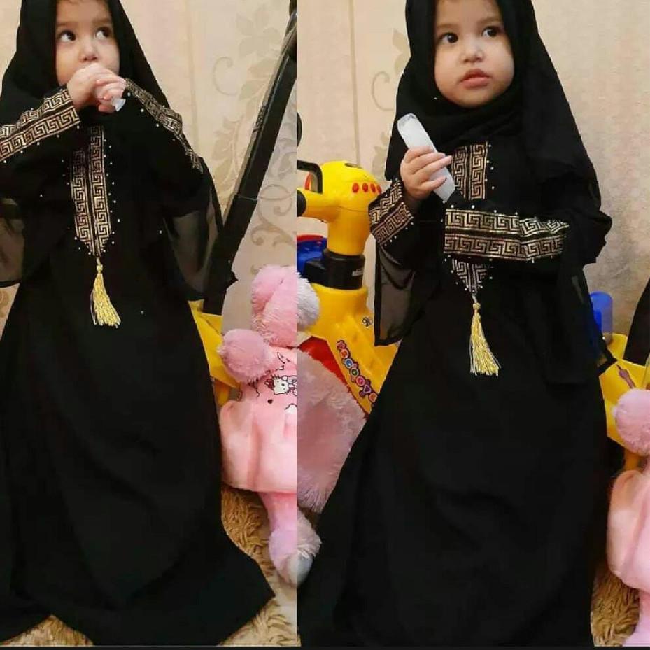 ☁ Terbaru Baju Abaya Gamis Hitam Turkey Abaya Bordir Bahan JetBlack Lembut Kwalitas Boutique Arab 20