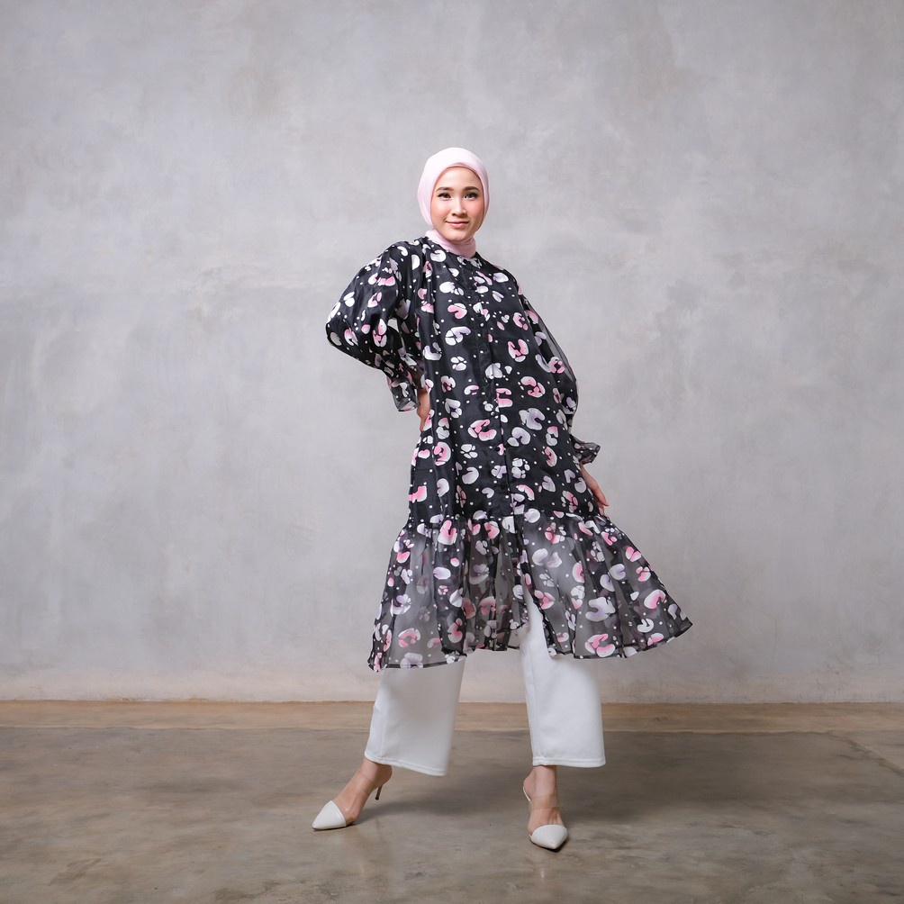 Kain Kaca Organza Organsa Organdi Organza Motif 3D Kode A