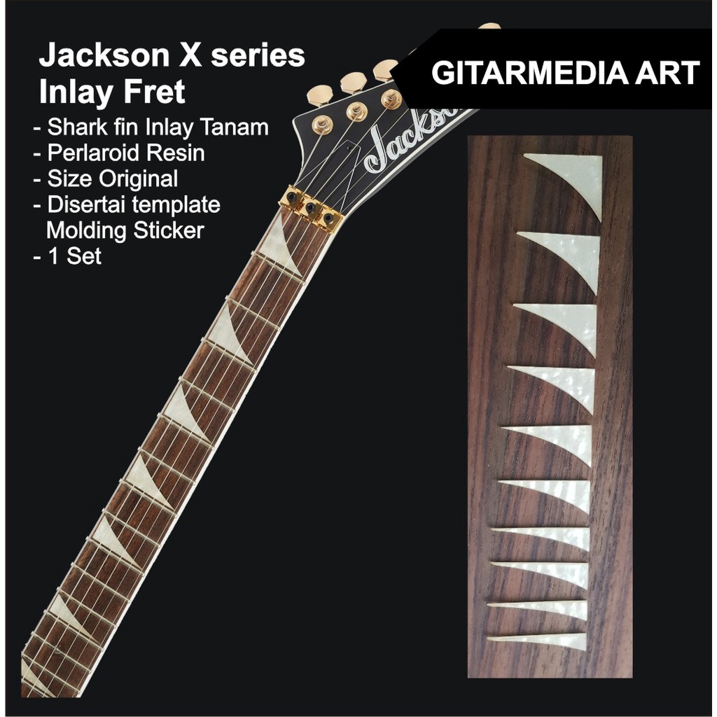 inlay gitar jackson x series-inlay fretboard jackson xseries- shark fin