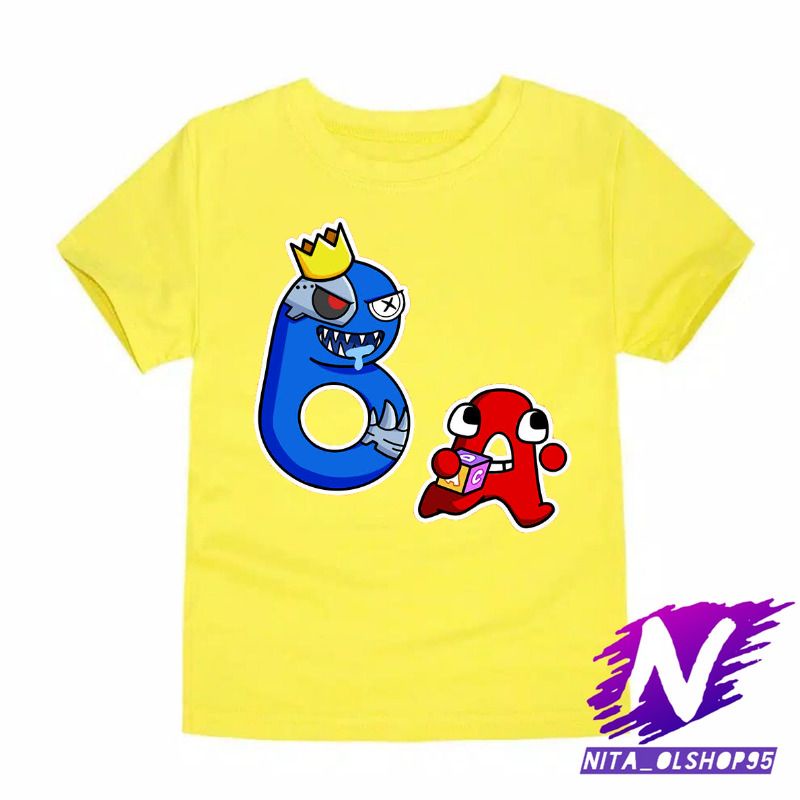 baju anak kaos anak alphabet lore rainbow friends