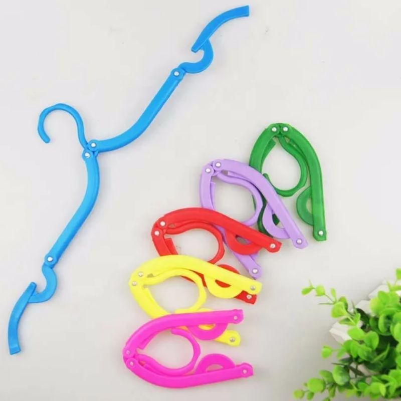Hanger Lipat Portable Gantungan Jemuran Baju Travel Foldable Simple Gantungan