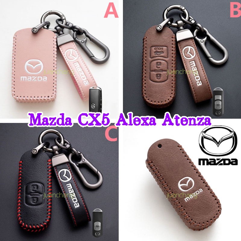 Case Pelindung Remote Tanpa Kunci Kunci Mobil Perlindungan Kulit Cover Casing Kunci Case untuk Mazda CX-30 CX-8 Mazda3 CX-3 CX-9 Mazda6 CX-5 Mazda2