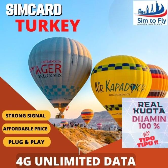 Jual Sim Card Turkey Unlimited Data 4G Simcard Turki Premium Quality