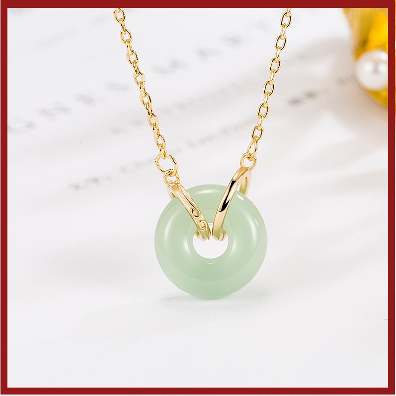 Kalung Gesper Hetian Peace Emas 18K Perempuan U1499