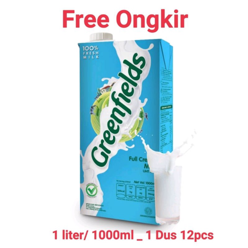 

Susu Greenfield 1liter, 1 Dus isi 12pcs Free Ongkir