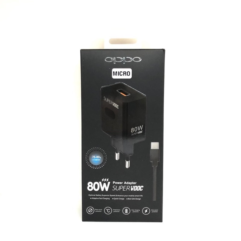 MURAH LEBAY CHARGER OPPO RENO 9 PRO V8 / MICRO / TYPE C 80W SUPPORT VOOC &amp; FAST CHARGING PROMO SEN