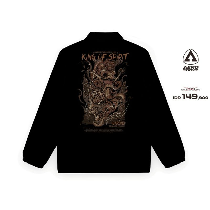 Aerostreet Coach Jacket Barong hitam