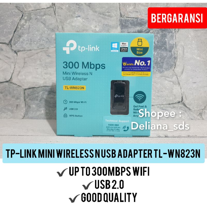 TP-Link Mini Wireless n Usb Adapter TL-WN823N Garansi Resmi 1 Tahun Tp-link Wireless Adapter Tp-Link