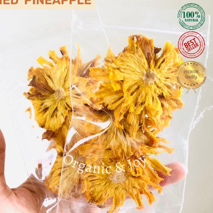 

♩♪ Organic&Joy• Nanas kering tanpa gula/Dried pineapple dehydrated (camilan sehat,teh buah,snack anak,infused water,vit C alami) ギ