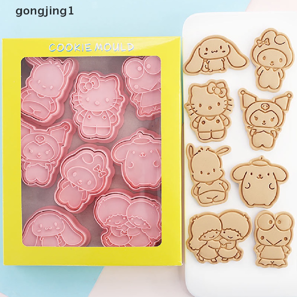 Ggg 8Pcs /set Cetakan Biskuit Kartun Cetakan Kue Kering Cetakan Kue Kering DIY Cookie Cake Decorag Tool ID