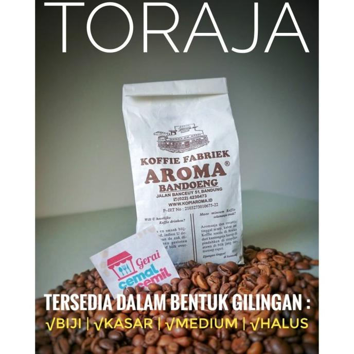 

[BISA COD] kopi AROMA Bandung TORAJA (giling halus) TERMURAH