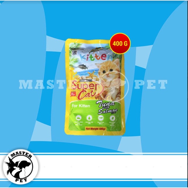 Super Cat Pouch Makanan Basah Kucing Wet Food SuperCat 400 Gram