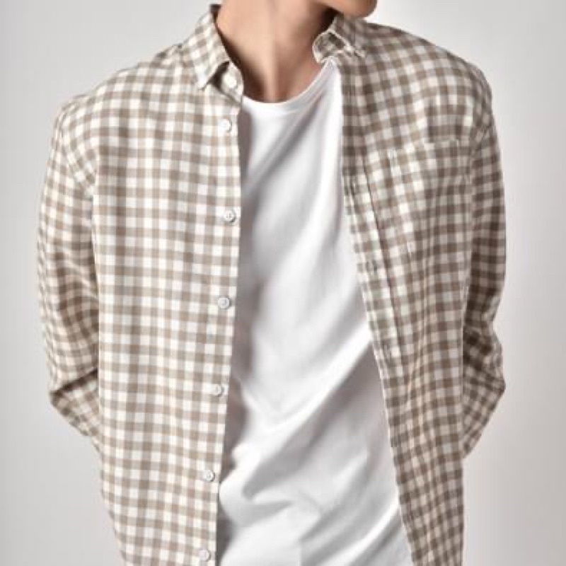 Kemeja PreppStudio (Second) (MILES PLAID SHIRT BROWN - Size M)