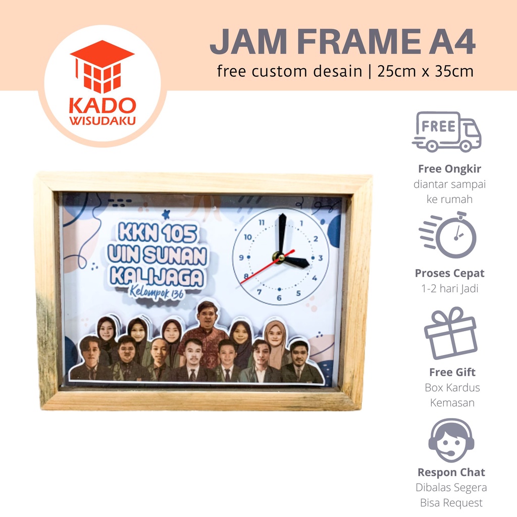 Jam Frame A4 Kenang-Kenangan KKN