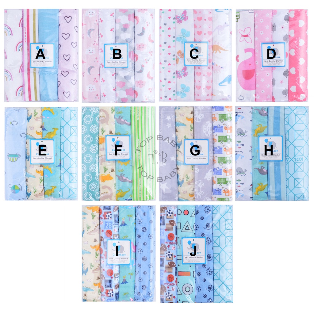 Bedong Bayi Isi 4 pcs  - 4056