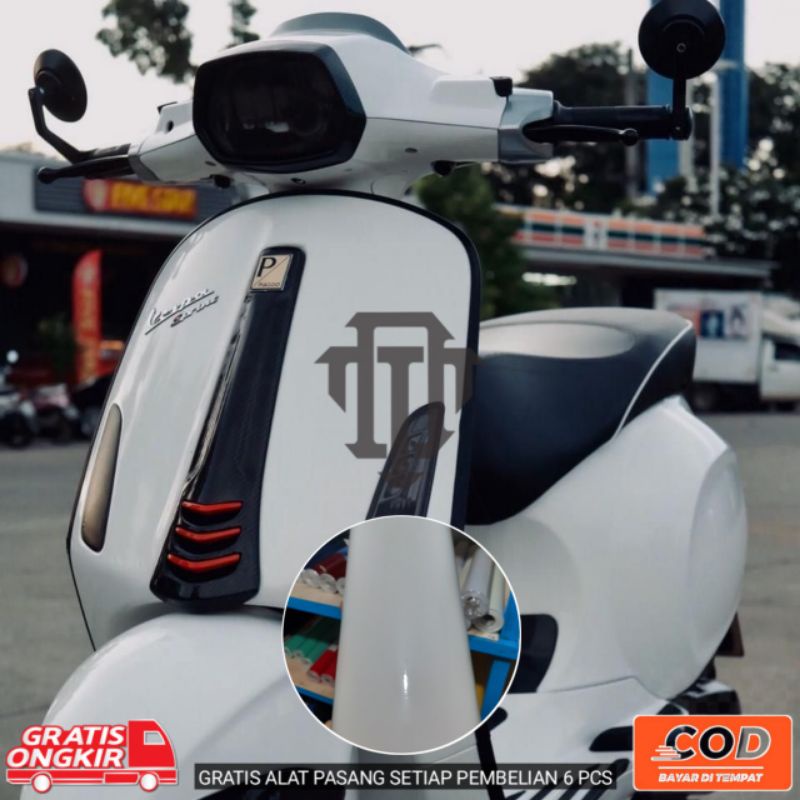 Sticker skotlet motor dan mobil WARNA PUTIH GLOSSY KUALITAS PREMIUM