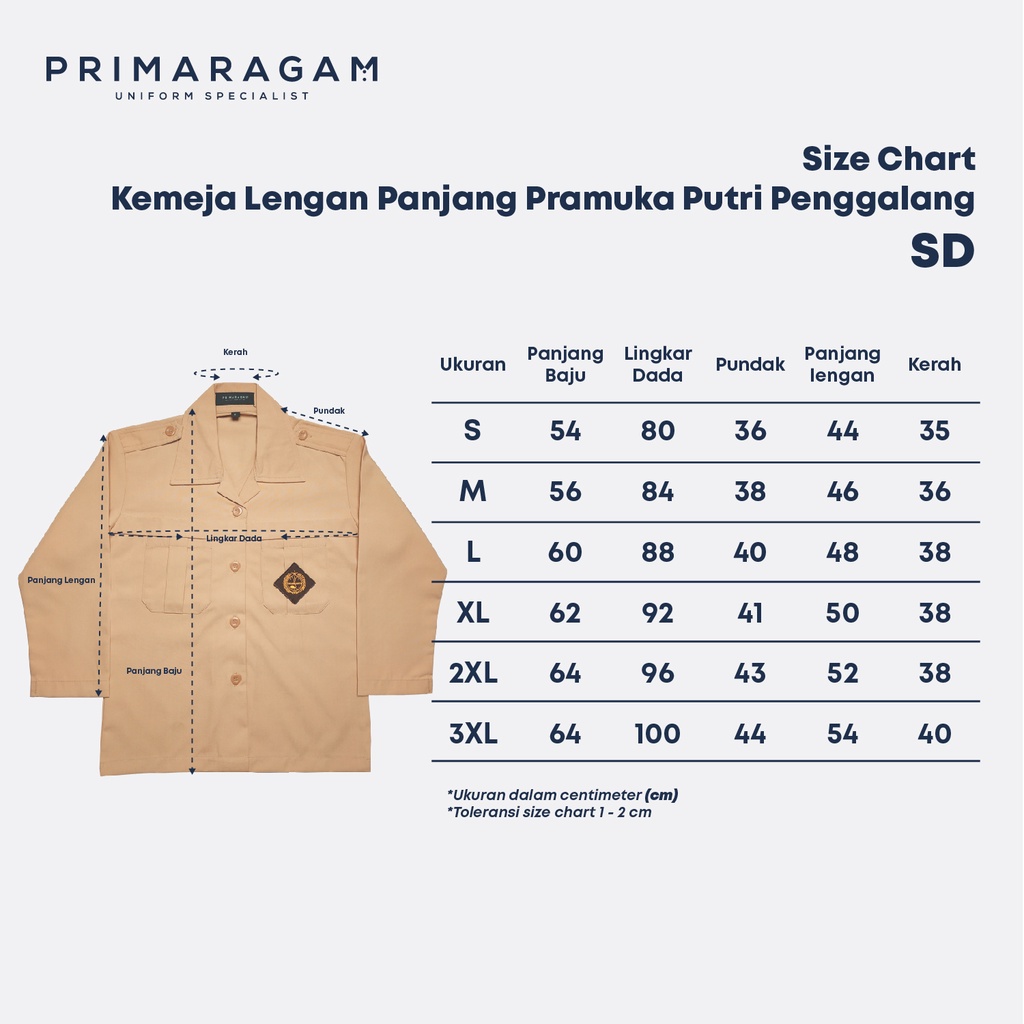 OBRAL BARANG CACAT seragam pramuka sd penggalang lengan panjang baju pramuka sd seragam pramuka penggalang sd