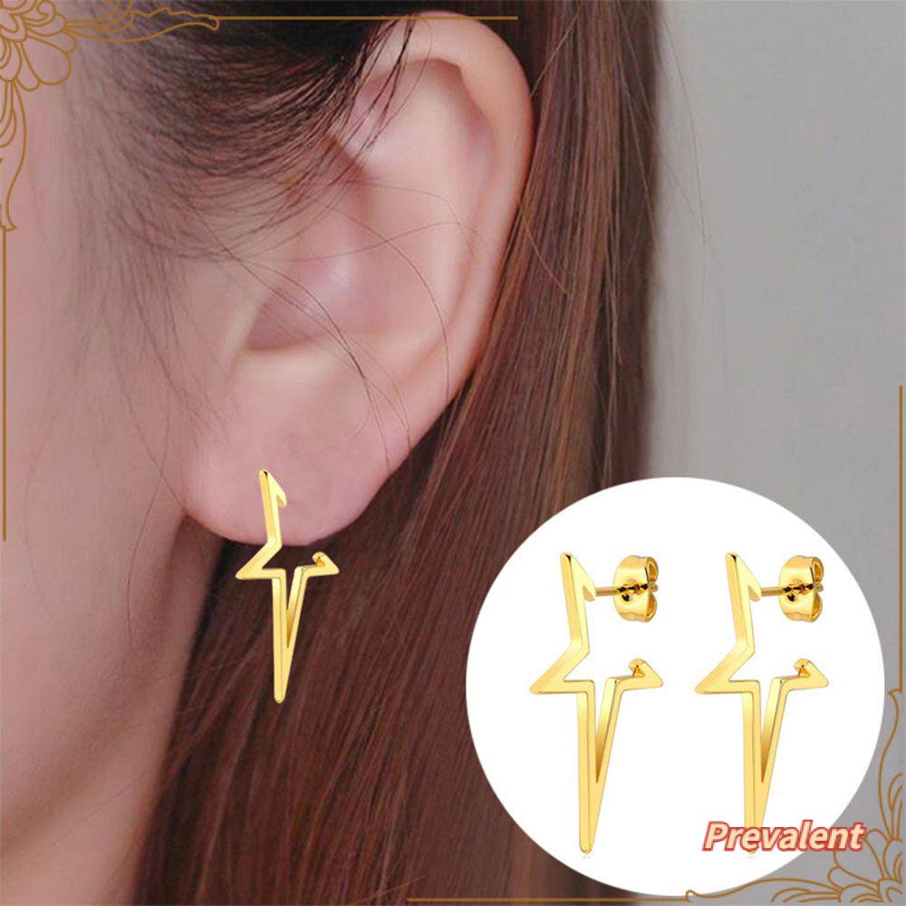Preva Bintang Hollow Besar Untuk Wanita Gadis Perhiasan 2022trend Stainless Steel Gothic Hip Hop