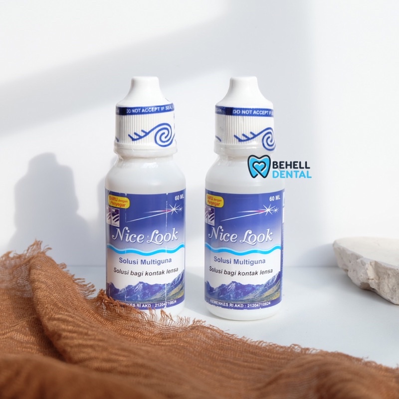 Air Softlens Nice Look 60ml Nicelook Cairan Soft Lens Ciran Pembersih Pencuci Softlent Lensa Mata Penyegar - Soft Lens